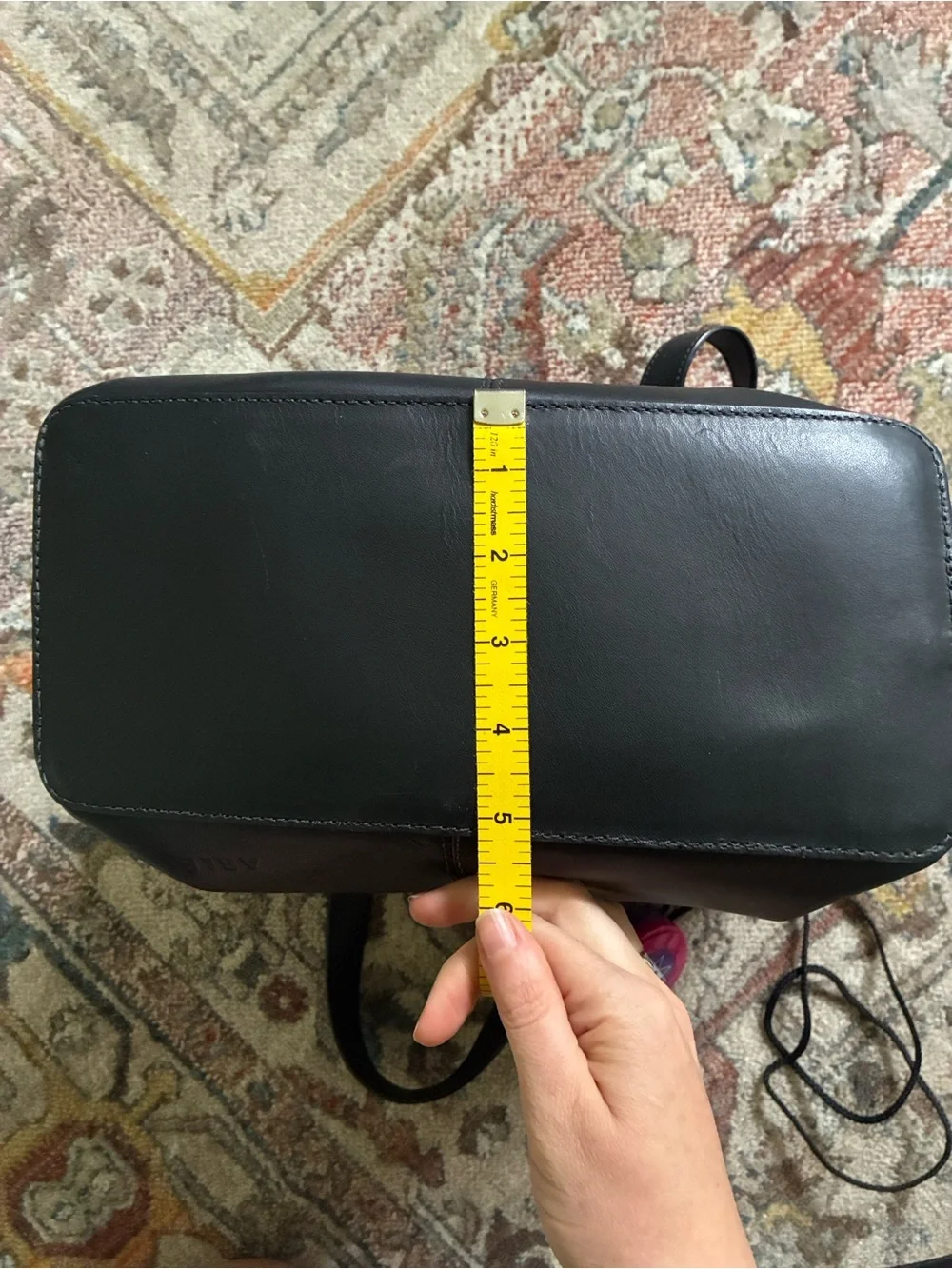 Classic Black Leather Bag - Able